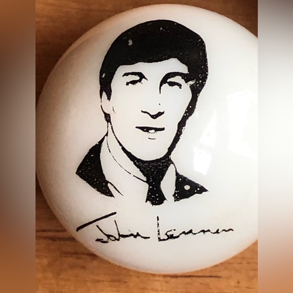 Beatles Marbles Set With Wooden Display John Paul Ringo & George - Picture 2 of 5